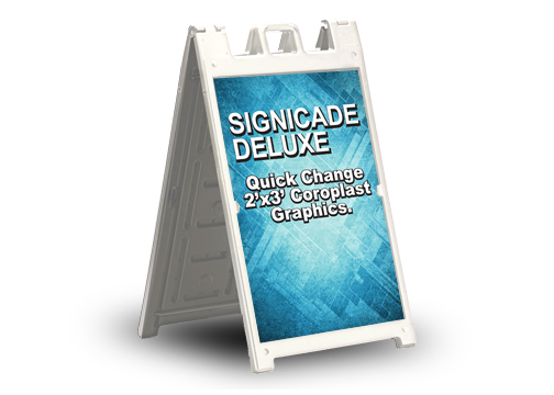 White Signicade Deluxe Coroplast Graphics